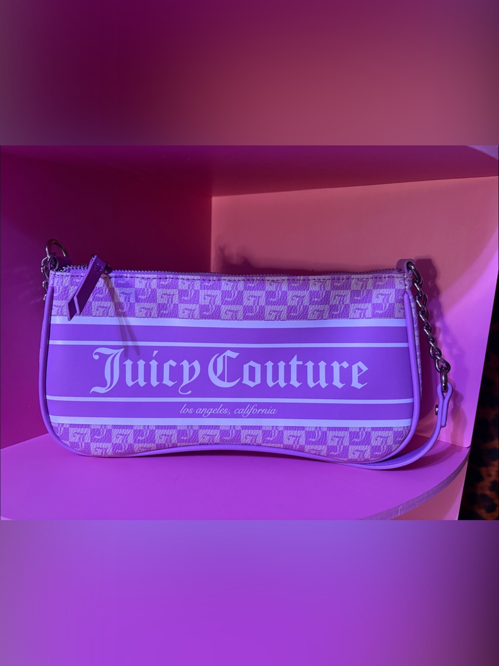 Juicy Couture Lavender Logo Shoulder Bag
